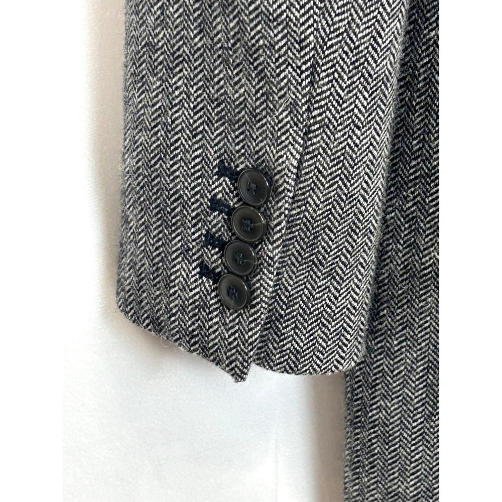 Madewell Grey Herringbone Wool Blend Blazer MA318 Womens Small Single Button - Picture 12 of 14